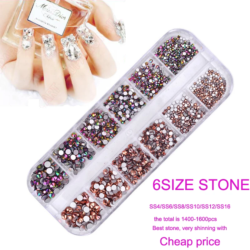 

Стразы стеклянные AB & прозрачные стразы для дизайна ногтей, SS4-SS12 драгоценные камни, камни для ногтей, 1,5 мм-3,5 мм плоские круглые бусины для но...