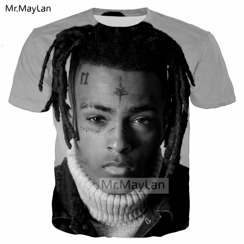 Rapper XXXTentacion 3D мужская футболка с рисунком/Женская Панк уличная футболка для мальчиков Modis футболка Топы черная одежда poleras hombre - Цвет: 02