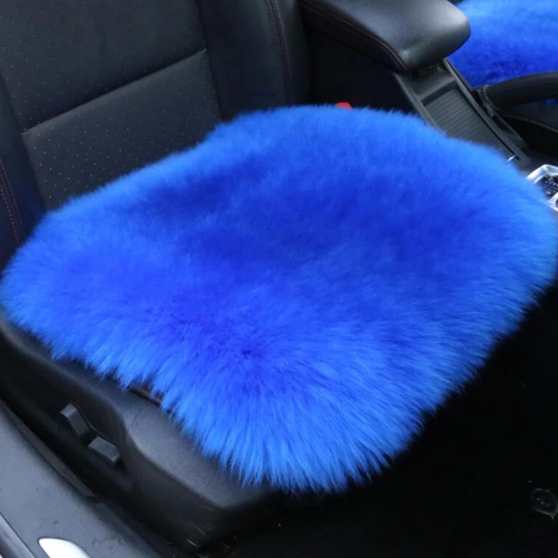 100% натуральная овчина автомобильный зимний чехол на сиденье мягкий теплый