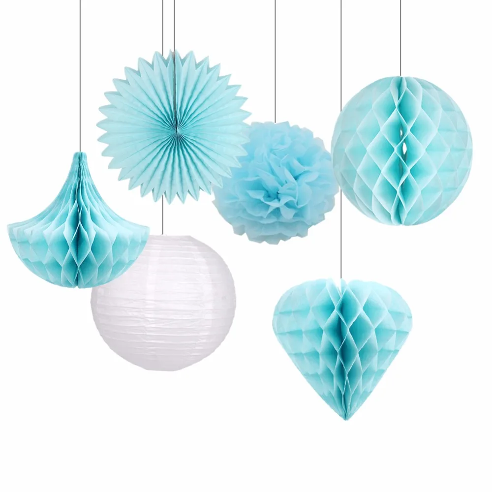 Zilue 6 шт./компл. бумажные поделки вееры в форме сердца сотовые шарики капли для