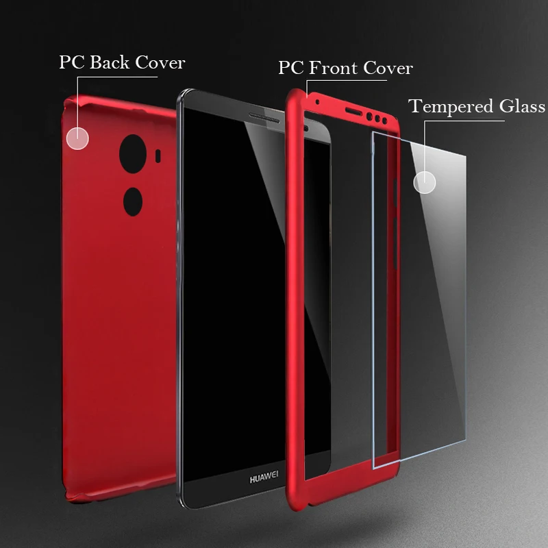 GXE Degree Protection Shockproof Back Covers For Huawei Nova2 Cases Hard PC Full Body Phone Case HUAWEI Nova 2 Plus Bags |