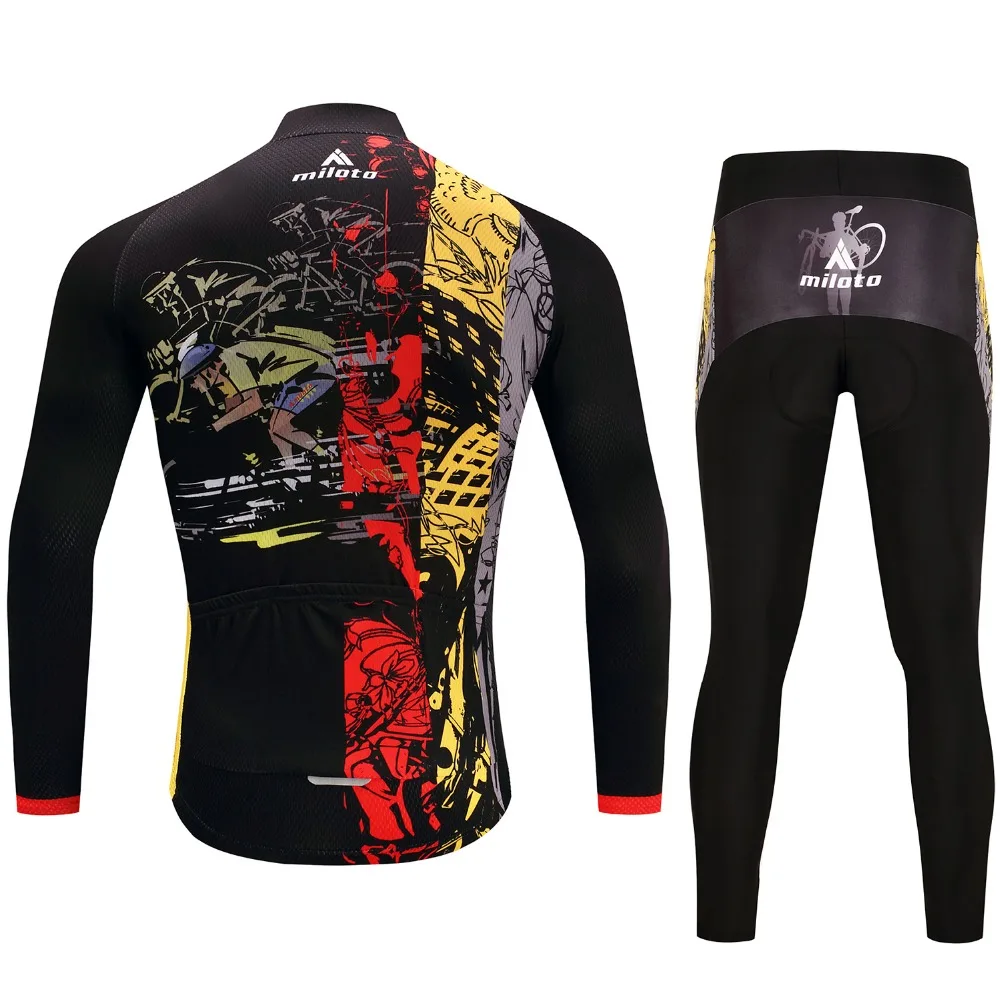 Arty bikers зимний комплект из Джерси с длинным рукавом комбинезон ropa ciclismo