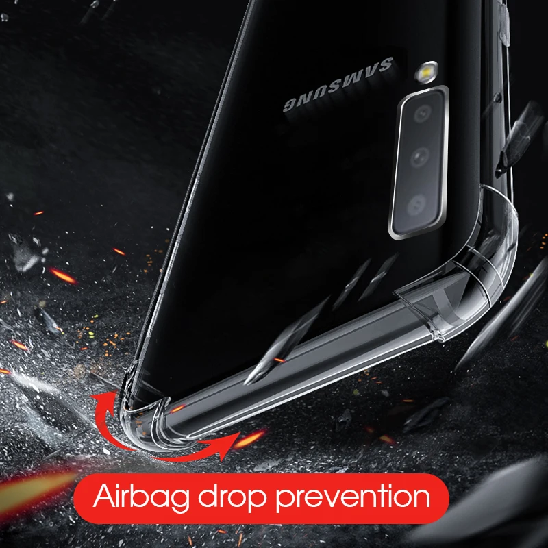 Ударопрочный Мягкий Прозрачный чехол для Samsung Galaxy A8 A6 J4 J6 Plus J8 A7 A9 2018 J2 Core J3 J5 J7 2017 S10