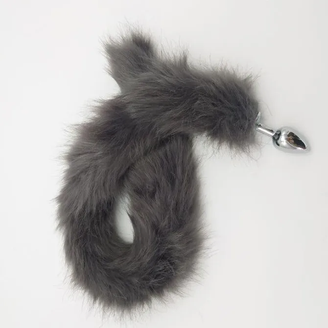 2017 HOT Aluminum Alloy Middle Size Anal Plug Fox Tail Butt Sex Toys L925 |