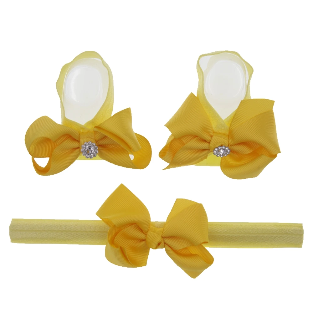 2018 головная повязка для новорожденных босоножек и повязок на голову комплект