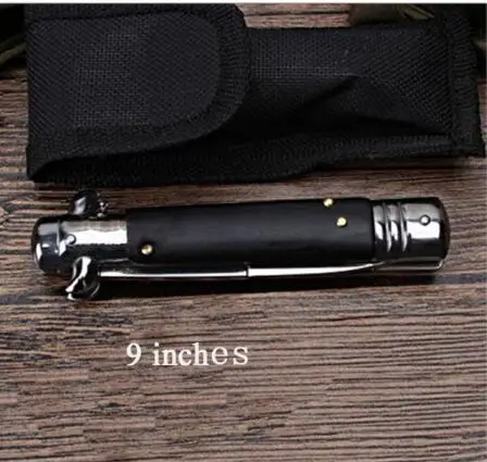 Italian AKC 13-10-9 inches outdoor multi-function portable knife 440C blade camping knife Mafia Fixed Blade Knife - Цвет: f