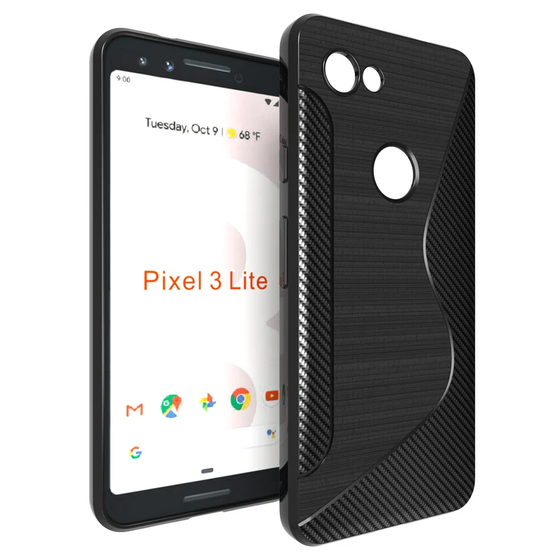 Черный ударопрочный устойчивый к царапинам S Line TPU гелевый Чехол для GOOGLE PIXEL