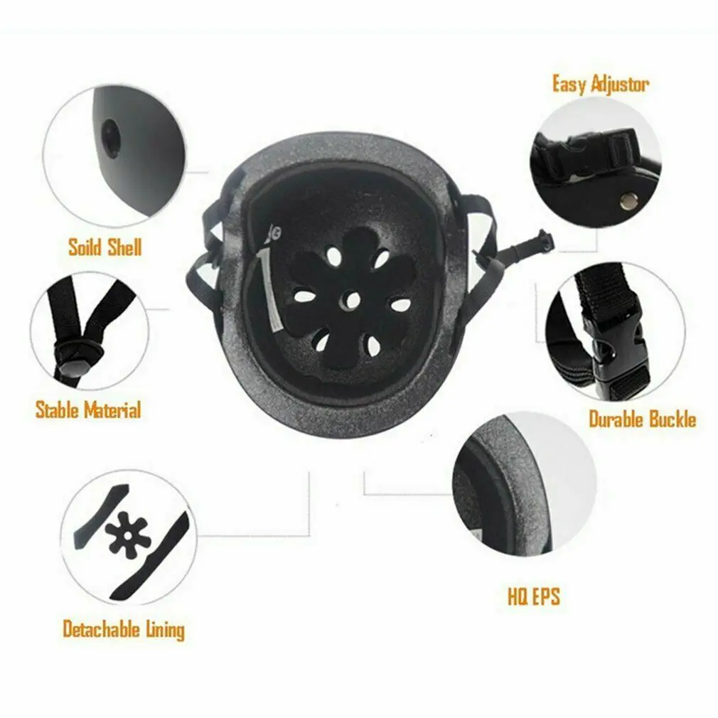 Детский шлем для скейтборда/запястье/колено/локоть регулируемые ремни защитный