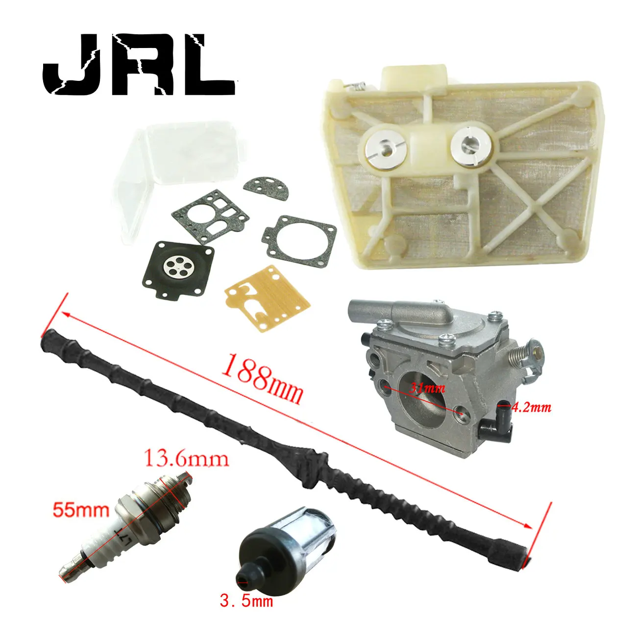 

New Carburetor To Fit Stihl 038 MS380 MS381 With Air Filter Fuel Line & Filter