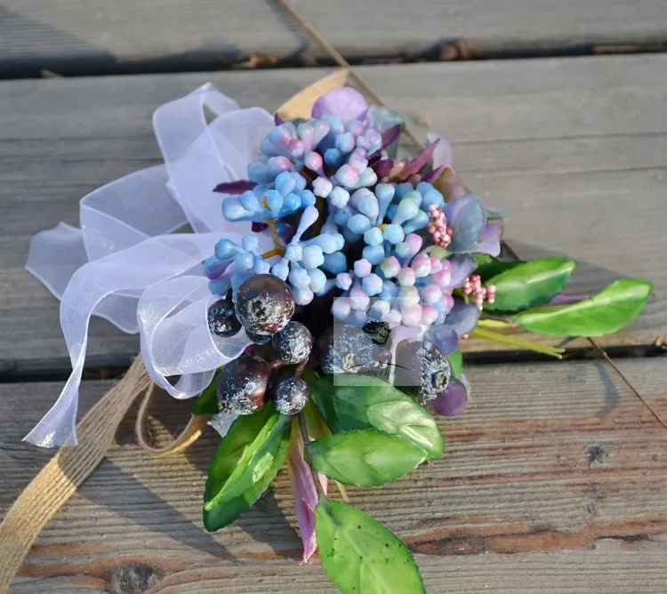 2015 New Fashion Wedding Flowers Bridal Wrist boutonniere corsages Retro Viatage Purple Rose Accessories WD0070|accessories pink|accessories for htc