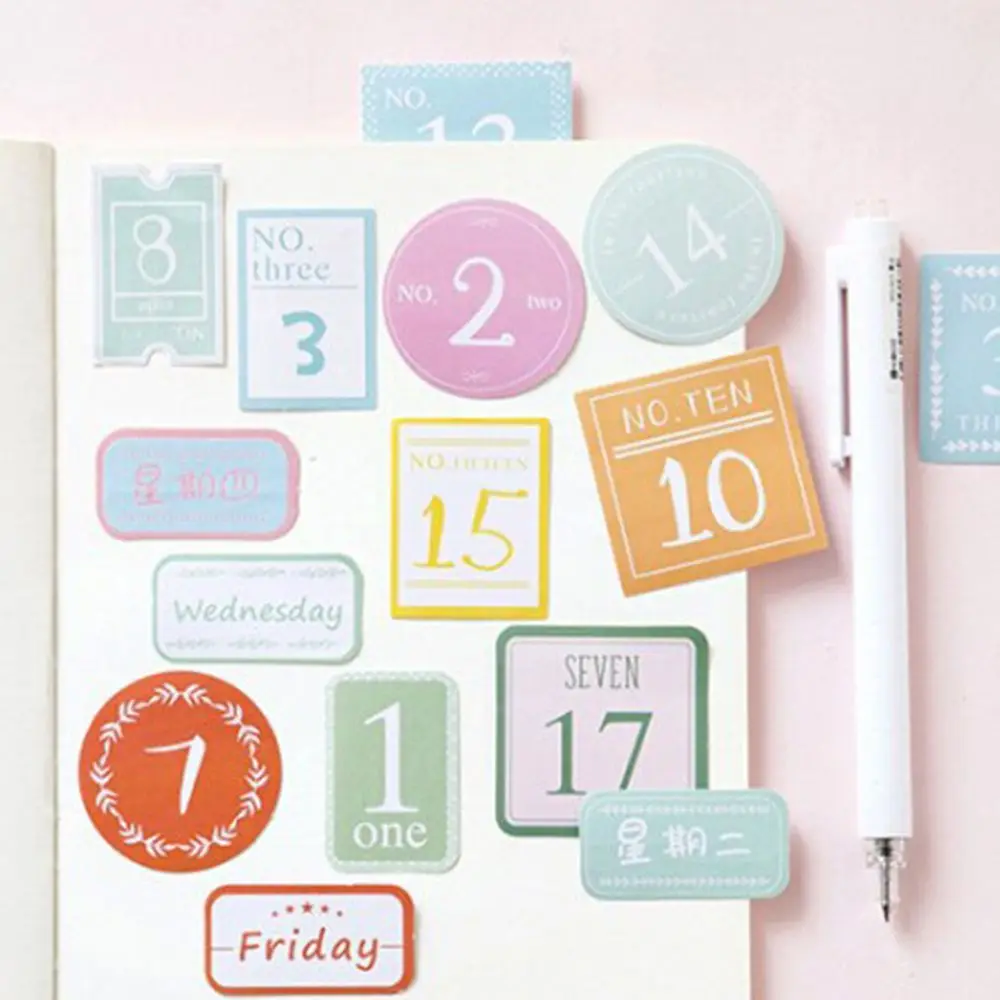 46 шт. бумажная наклейка для творчества дневник календарь Scrapbooking этикетка наклейка s Декор японские Канцтовары Школьные принадлежности