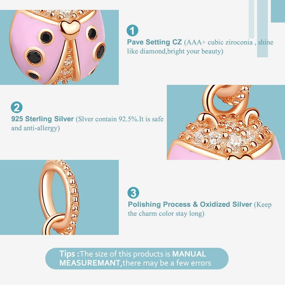 Европейский Шарм бусина из стерлингового серебра 925 пробы подвеска на удачу в