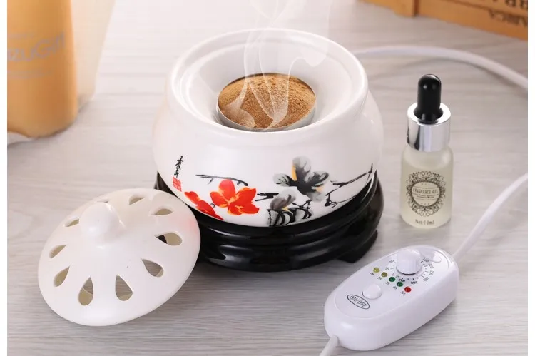 Регулируемый температурный нагреватель воска, ароматизатор, порошковая горелка, электрическая горелка для масел, керамический нагреватель эфирного масла для ароматерапии