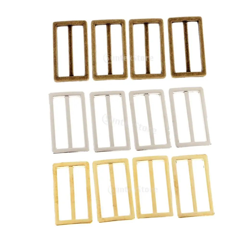 Фитиль 4 шт. металлические тройные скользящие пряжки рюкзак ремешки регуляторы 38