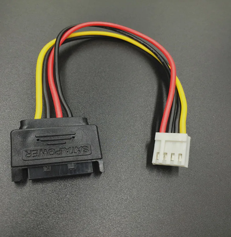 

Кабель SATA с 15 штырьковыми штырьками и 4 штырьковыми разъемами FDD, Гибкий адаптер, кабели питания для жесткого диска, шнур с 20 см разъемом D, мал...