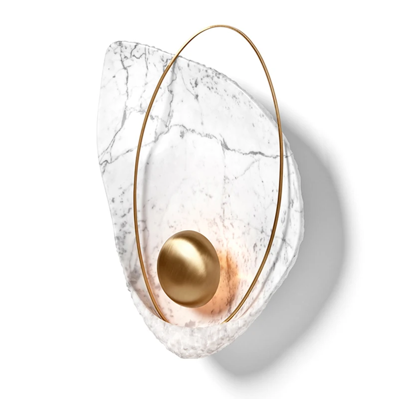 Пост современный дизайнер полностью медные Настенные светильники Смола