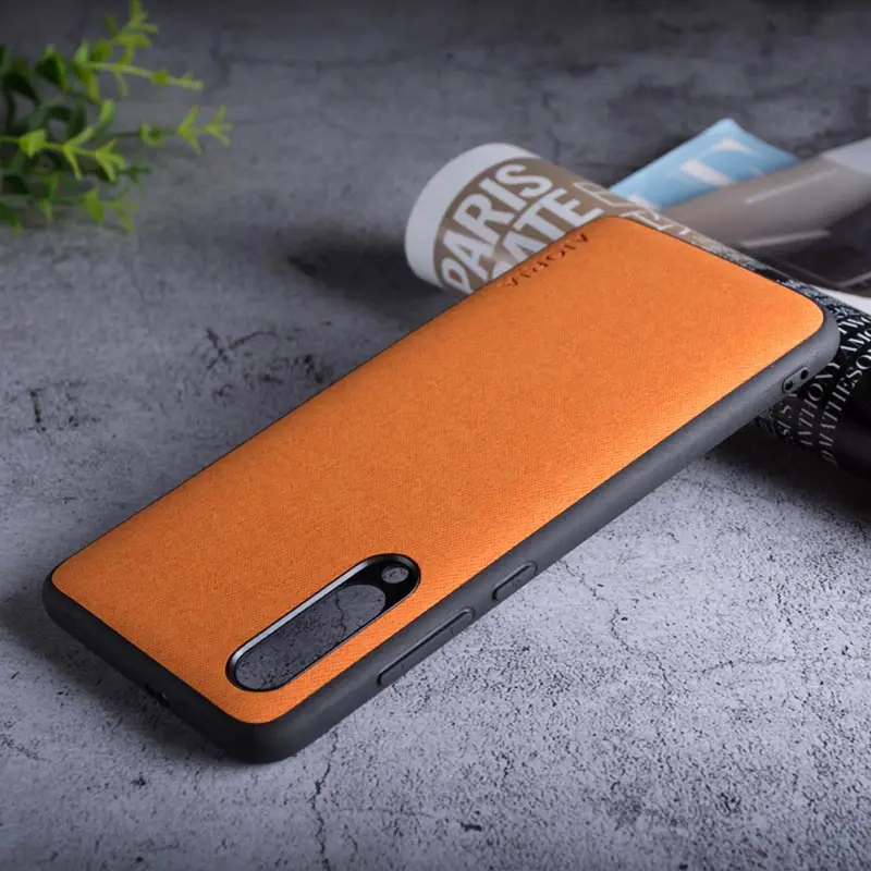 Текстильный чехол для Xiao mi 9 se mi 8 Lite mi 9 cc9e A1 A2 Lite A3 Чехлы для Red mi Note 5 7 mi play note 3 6 6A mi x 3 2S mi 5c - Цвет: orange