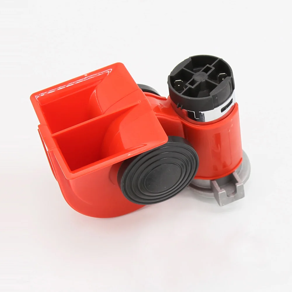 RED 12 V/24 V 140db пневматический клаксон Улитка компактный для автомобилей Грузовик Ван Автомобиль Мотоцикл лодка велосипед - Цвет: RED