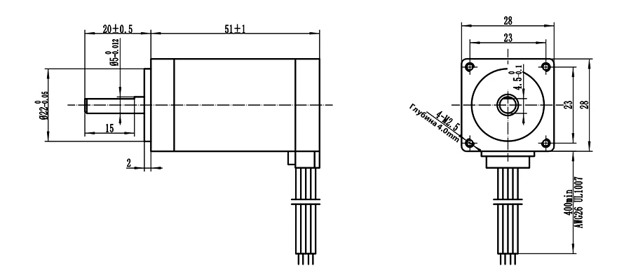 ENGMATE EMA112-5106S4 NEMA 11 Шаговый Мотор 1200g. см Bipolar 0.67A для ЧПУ Лазерной/Плазменный Резак