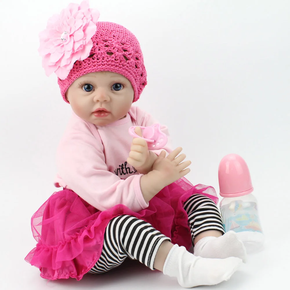 NPKDOLL куклы Reborn 22 дюйма девочка Baby Малыши красота грациозные волосы реалистичные