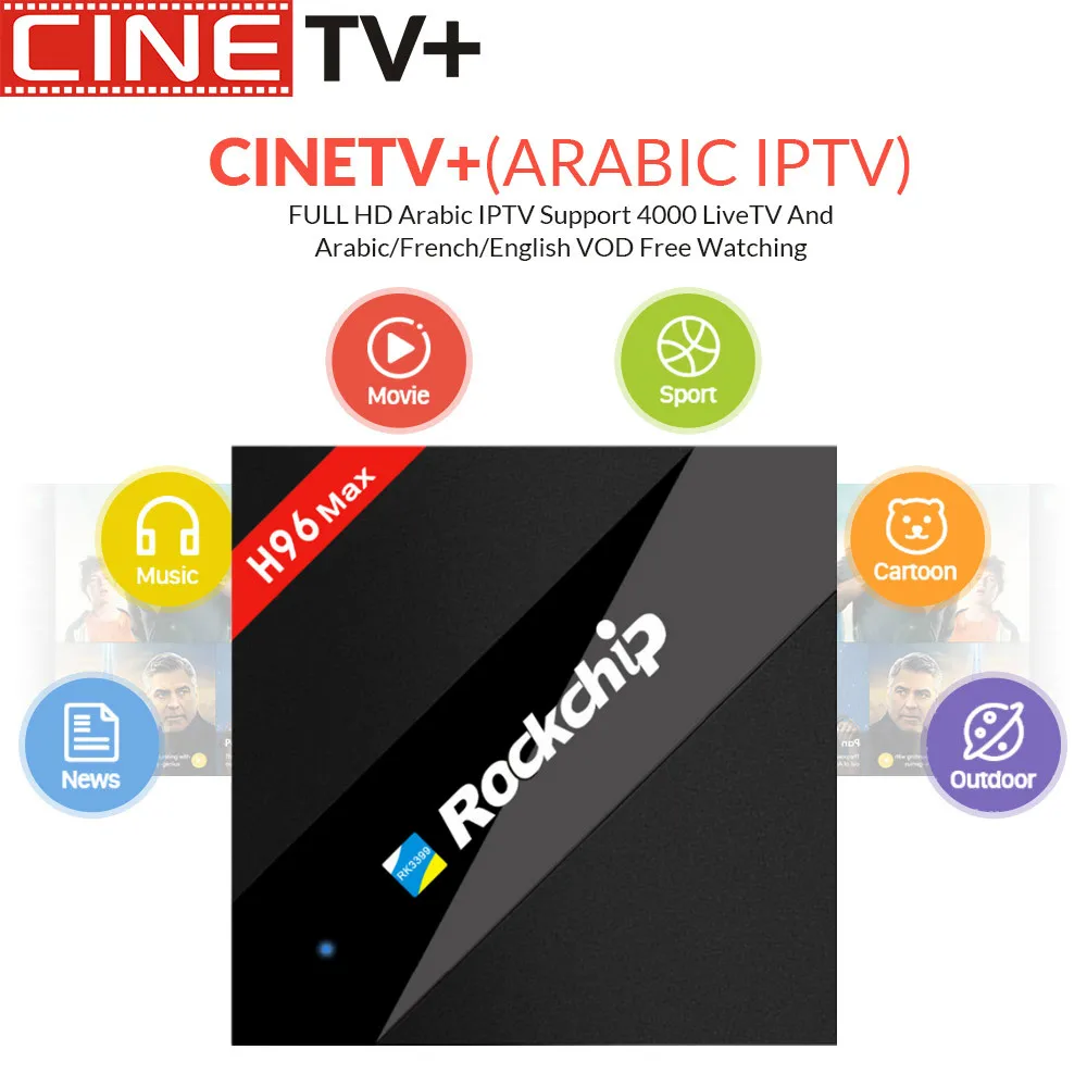 Хит H96 MAX H2 ТВ приставка Android 7,1 4 ГБ 32 ГБ RK3328 Четырехъядерный 4K VP9 HDR10 WiFi Bluetooth 4,0 медиаплеер PK X92 французский