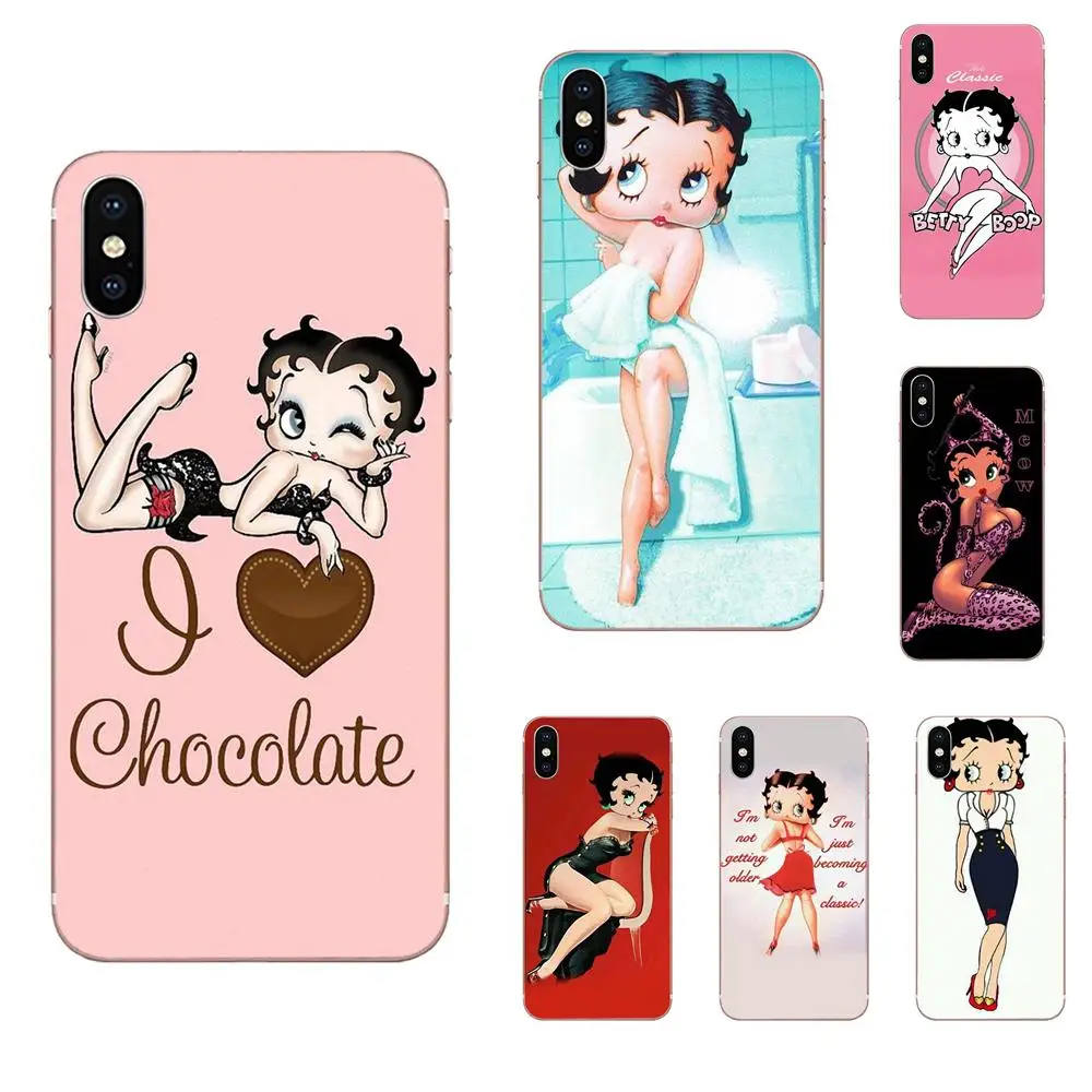Великолепный Betty Boop лучший ТПУ чехол для сотового телефона Apple iPhone 4 4s 5 5C 5S SE 6 6S 7 8