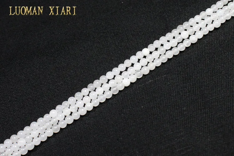 White jade Натуральных 3 мм каменных бусин розы кварца кристалл тигровые глаза Агаты для самостоятельного изготовления ювелирных изделий браслет материал Strand 15'' - Цвет: White jade