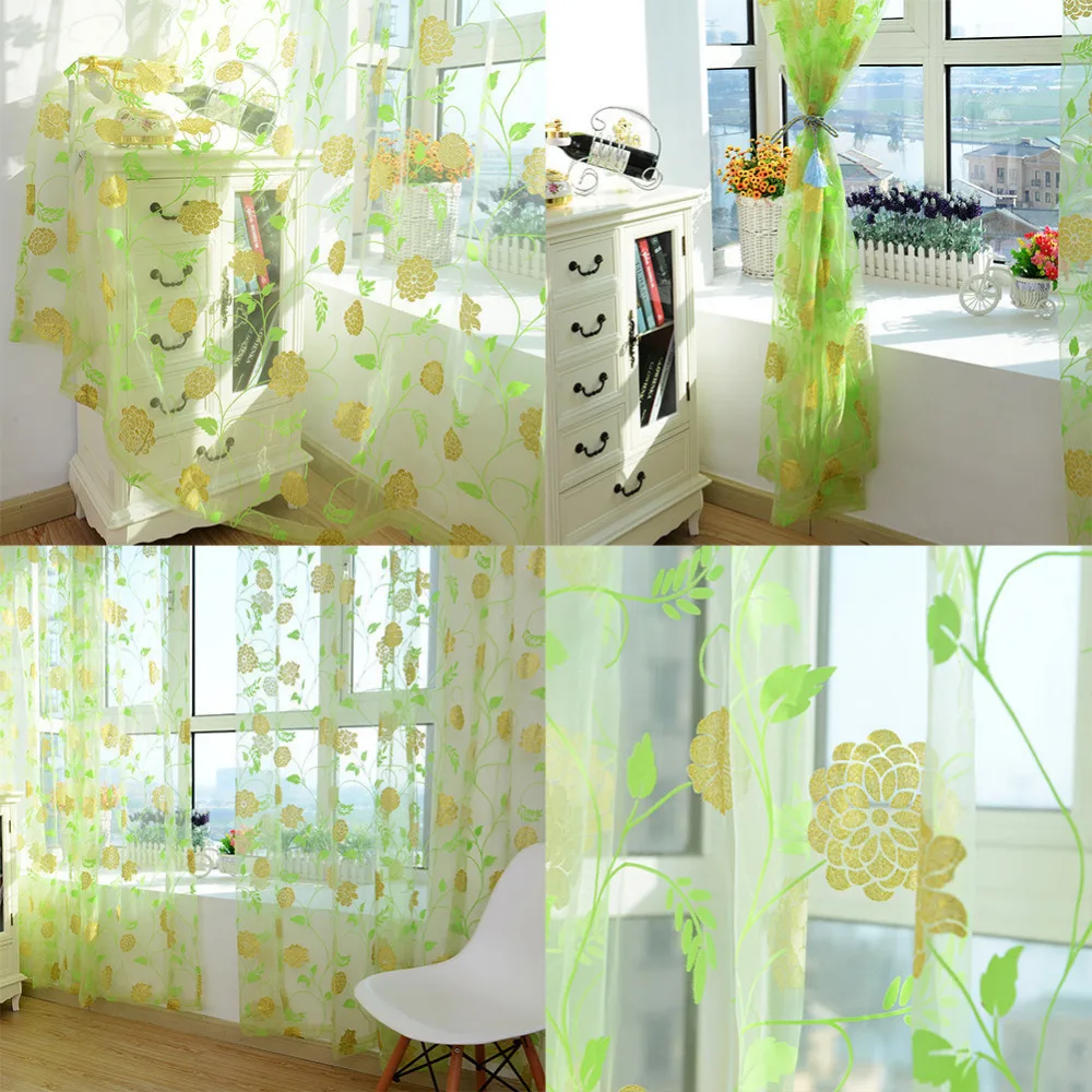 Новое поступление 100*200 см красивые разноцветные шторы с цветочным принтом для