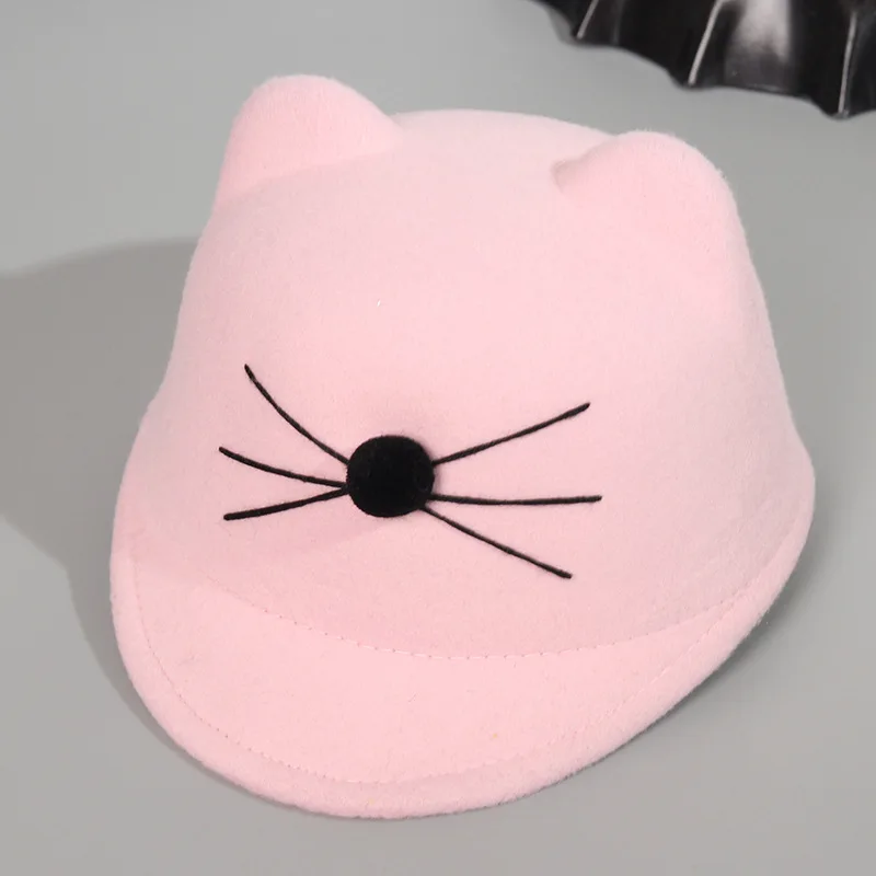 style 2 pink Новая зимняя Детская кепка для новорожденных с мультяшным кошачьим ушком и помпоном, детская шапка для мальчиков и девочек, бейсболка для мальчиков и девочек, Шапка-бини - Цвет: style 2 pink