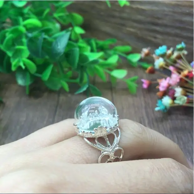 5 компл./лот 15 мм открытое фотокольцо цветочное кольцо набор базовых стеклянных