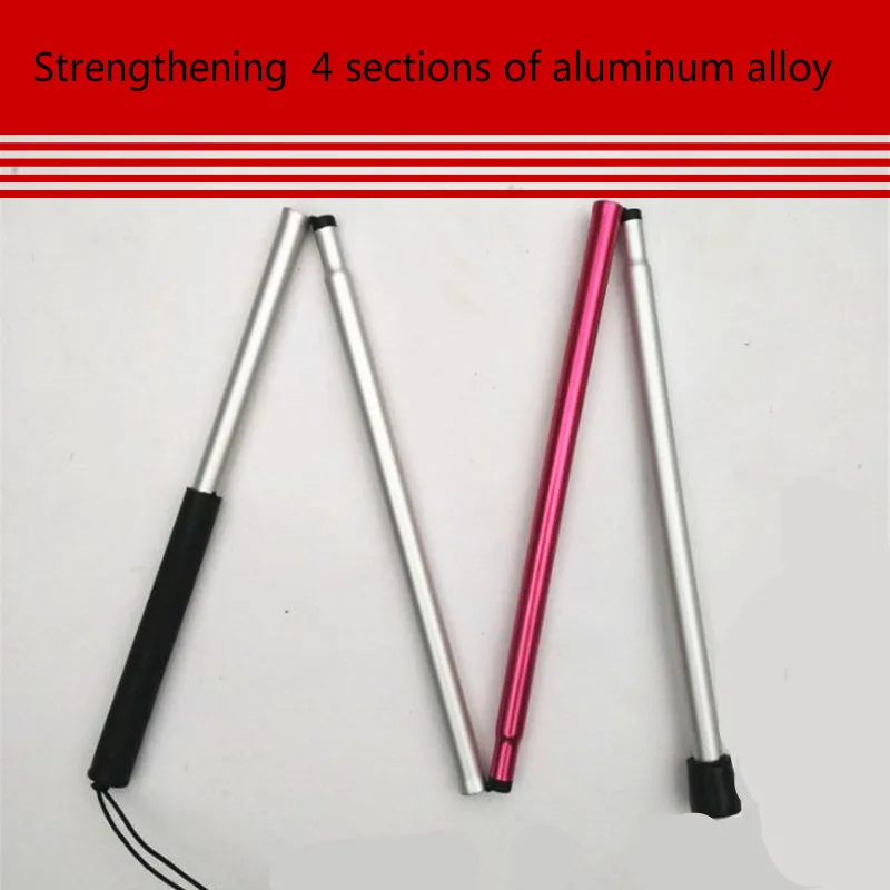 Горячие слабовидящих костыль тростника трость слепого Walker алюминия легкий