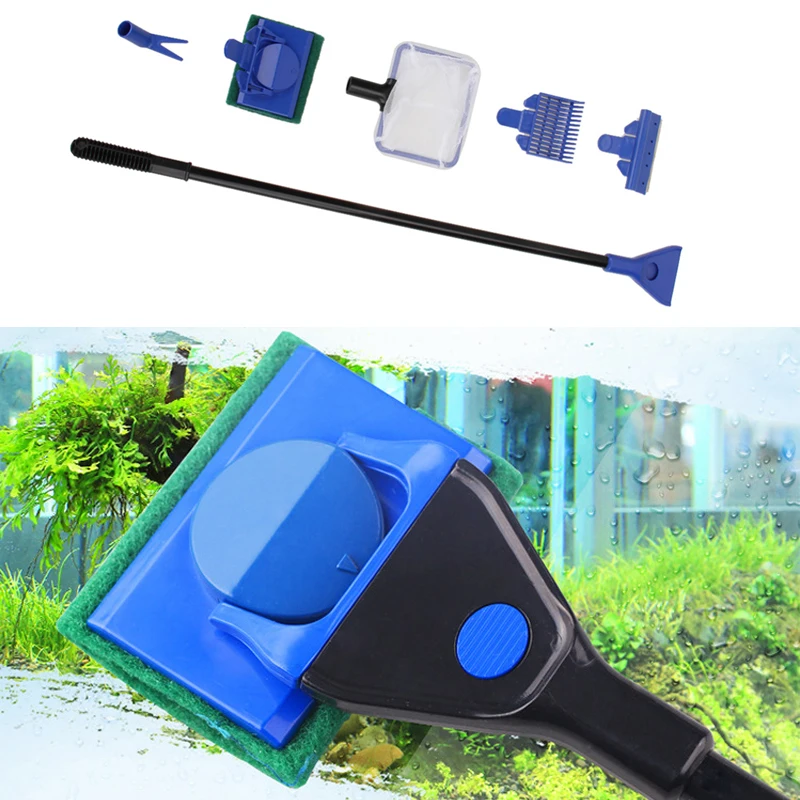 Набор для очистки аквариума 5 шт./компл. скребок гравия и водорослей губка кисть
