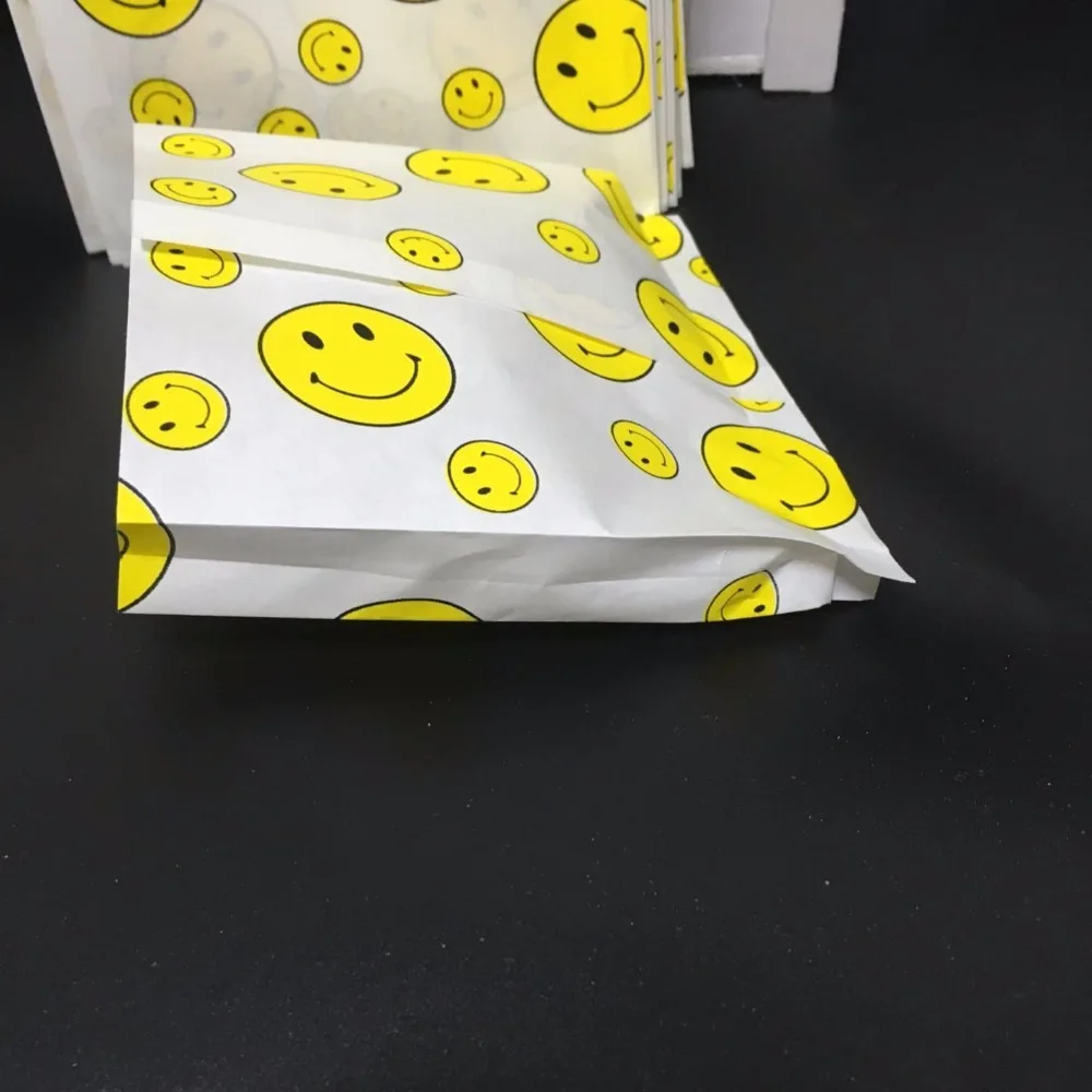 270 шт защитный бумажный мешок для улыбающегося лица пакеты упаковки еды чипсы