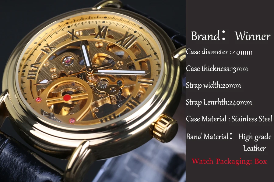 Часы наручные мужские автоматические Стильные Классические с автоподзаводом в