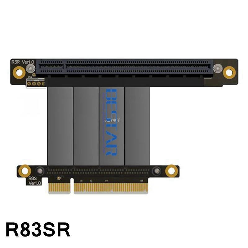 Riser Gen3.0 PCI E PCIe x8 к x16 графическая карта расширения ленточный кабель дизайн локтя