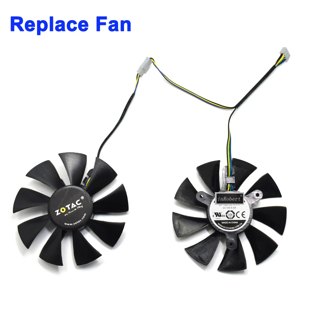 Вентилятор охлаждения для видеокарты ZOTAC GTX1060 6 ГБ GTX 1070 Mini 1060 GFY09010E12SPA GA91S2H 85 мм 4