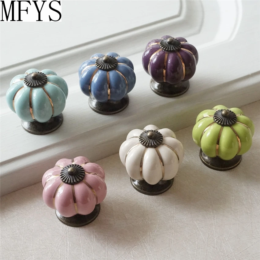 Ручка для кухонного шкафа ручка рукоятки из искусственной керамики синие