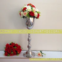 65cm 25 6 silver wedding flower vase bling table centerpiece sparkling road leads wedding decoration 10pcslot big style