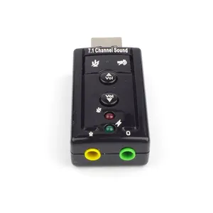 Usb звуковая карта 7,1 каналов Usb внешняя звуковая карта 3D объемный звук с кнопкой управления звуковой картой