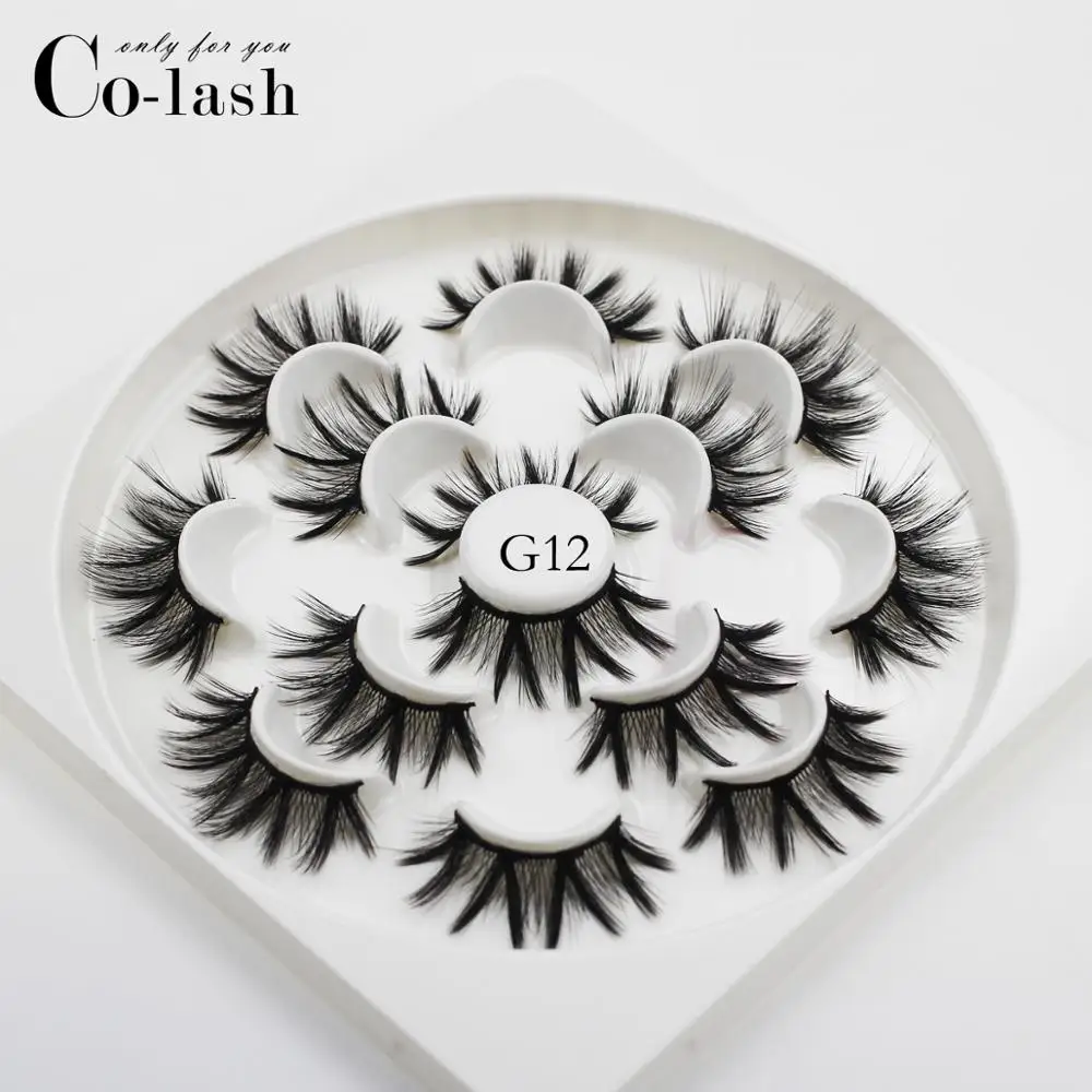 Colash 7 пар/кор. натуральные накладные ресницы 3d норковые ресницы длинные толстые настоящая искусственная норка наращивание ресниц для красоты макияж комплект