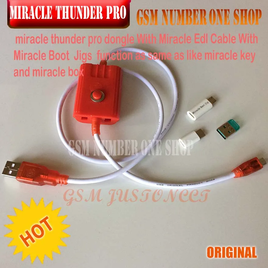 

New Original Miracle Thunder key+ MRT dongle +EDL 9008 cable +Miracle Boot Jig Free Shipping
