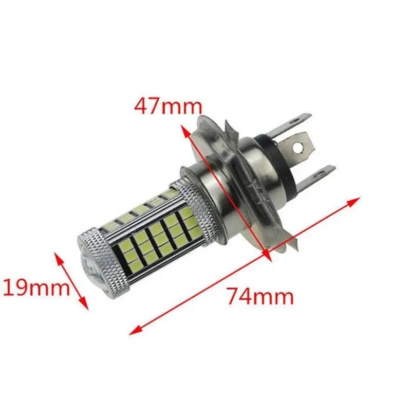 H4 противотуманный светильник для автомобиля 9003 HB2 2835 63 66 SMD белая лампа дальнего и