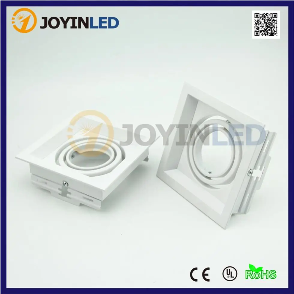 4 шт./лот морозно-белая квадратная решетка для ламп вращающаяся на 360 градусов