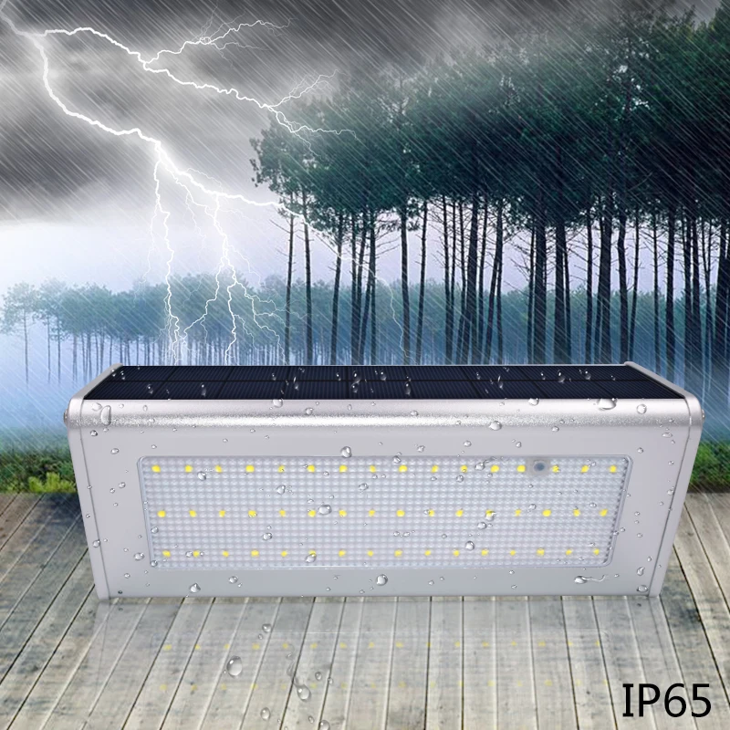 Уличные настенные светильники на солнечной батарее из алюминиевого сплава 48