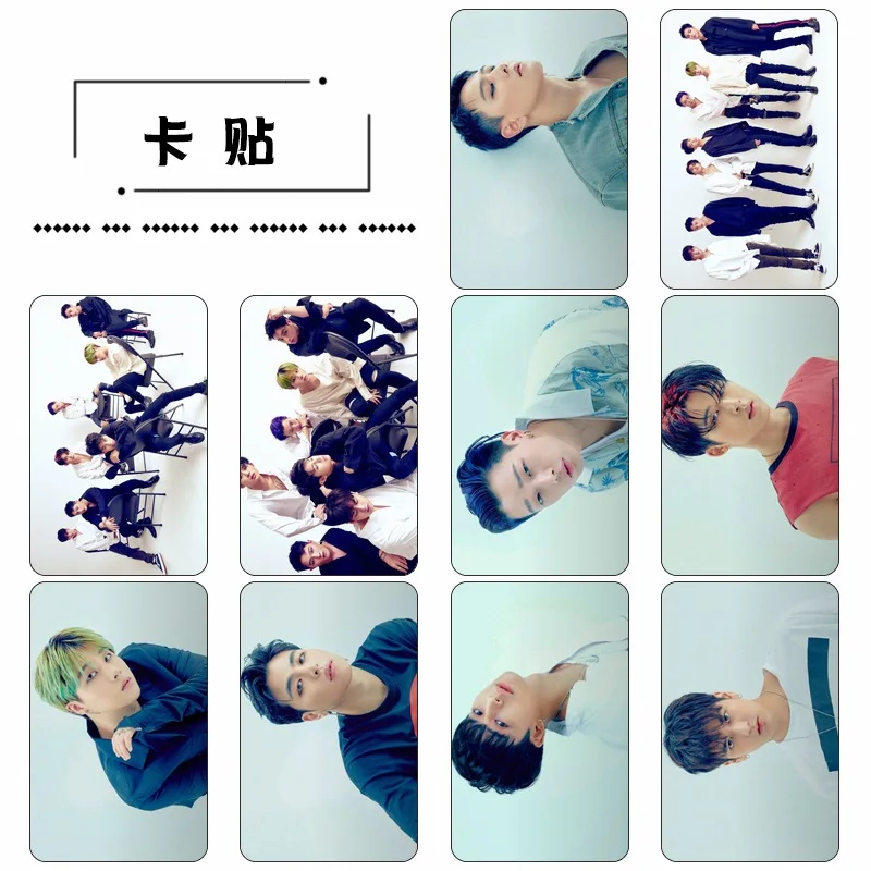 

[MYKPOP]IKON Photo Ablum Crystal Stickers 10 шт./компл. KPOP Fans коллекция SA18082504