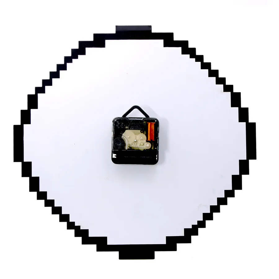 Бесплатная доставка 1 шт Ретро пиксель время часы Pixe настенные для украшения