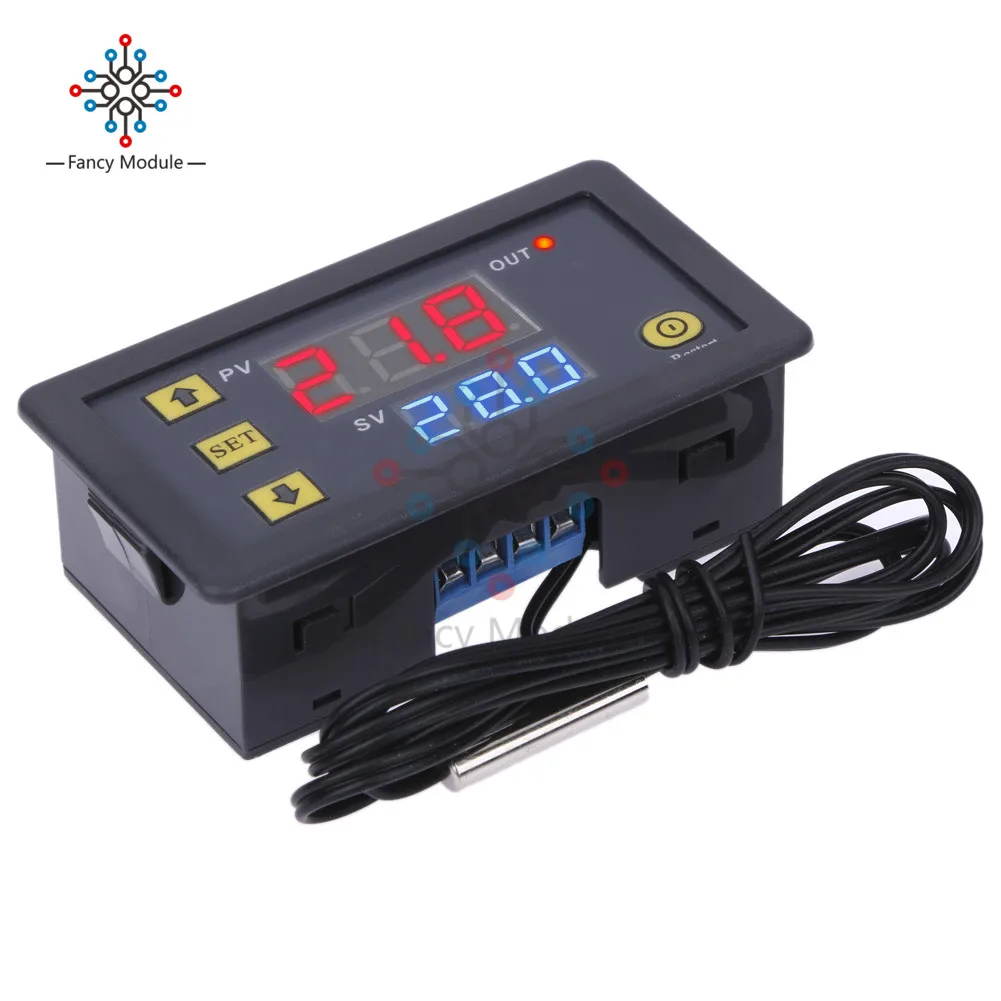 DC 24V W3230 DC 12 В 24 В AC 110 В 220 В 20A светодиодный цифровой дисплей контроль температуры Лер термостат управление термометром с нагревом/охлаждением - Цвет: DC 24V