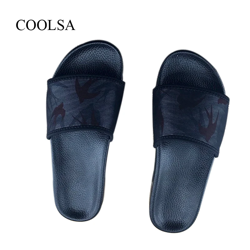 COOLSA/женские летние тапочки; домашние Нескользящие Тапочки для ванной; пляжные шлепанцы на плоской подошве; Вьетнамки; сандалии размера плюс 10