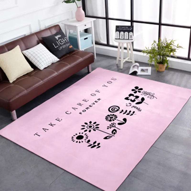 Розовый серии ковры скандинавский стиль Фламинго 3D с отпечатанным узором