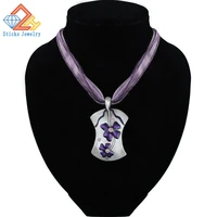 retro style steel necklace classic retro stylish alloy dripping oil flower